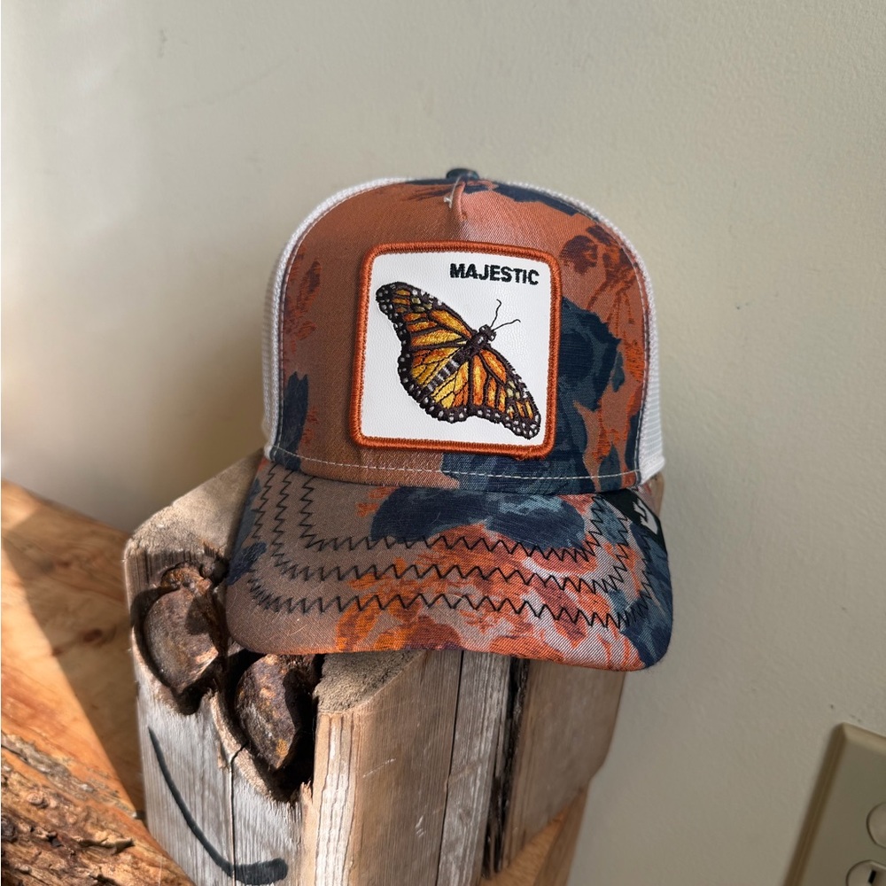 Goorin Bros Majestic Monarch Butterfly Patch Trucker Hat